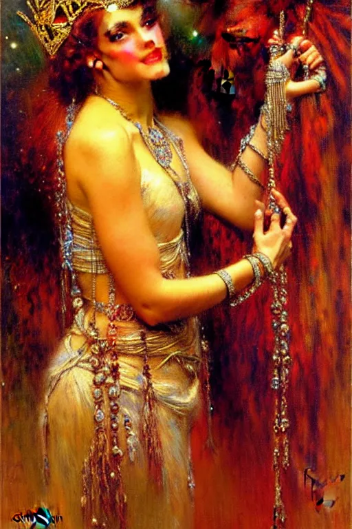 Image similar to king with diamonds by gaston bussiere