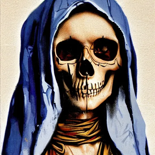 painting of the virgin mary skull face by greg | Stable Diffusion