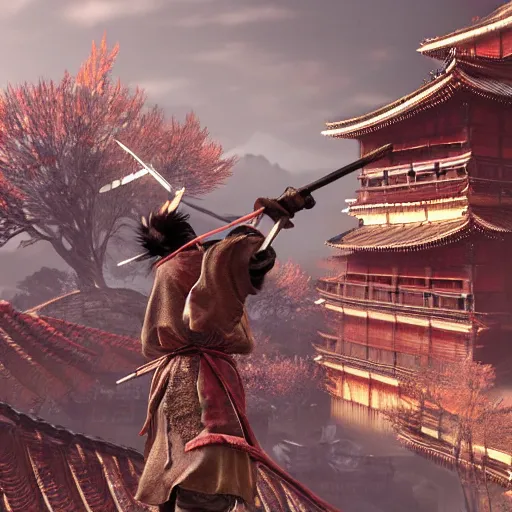 Image similar to the next sekiro game, concept art