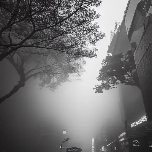 Prompt: Foggy Tokyo