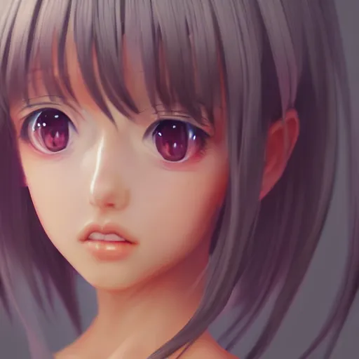 Image similar to beautiful girl anime in 3 d, cgsociety, style trending on artstation