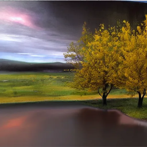 Prompt: beautiful landscape. matte painting., artstatio unreal vray. mark rothko