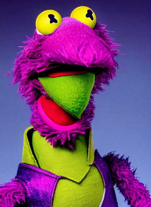 Image similar to studio portrait still of muppet!!!!! vision in avengers infinity war!!!!!! as a muppet muppet as a muppet, 8 k, studio lighting, key light,