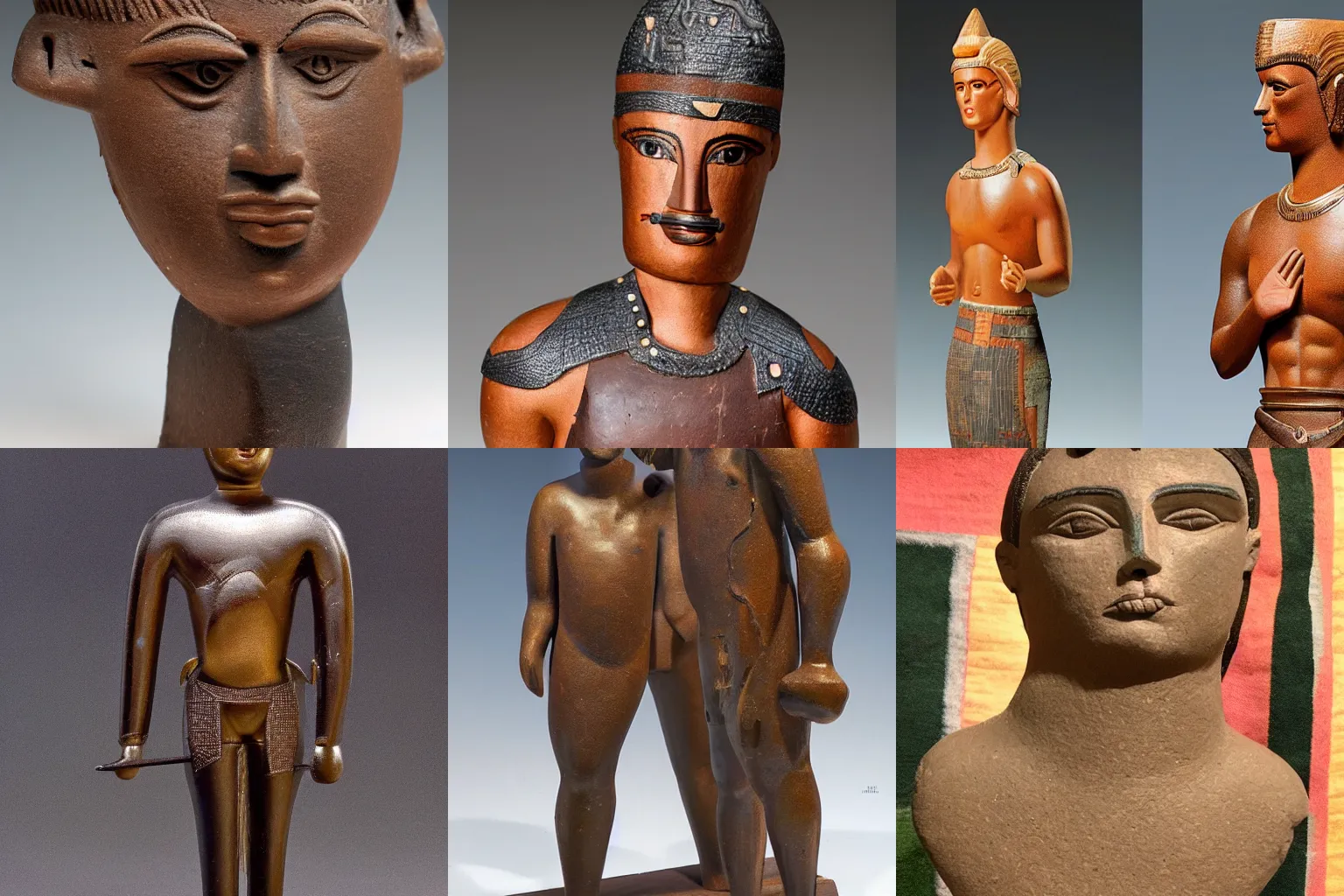 Prompt: ken doll, blacksmith, art in the style of Mesopotamia 3000 to 4000 BCE