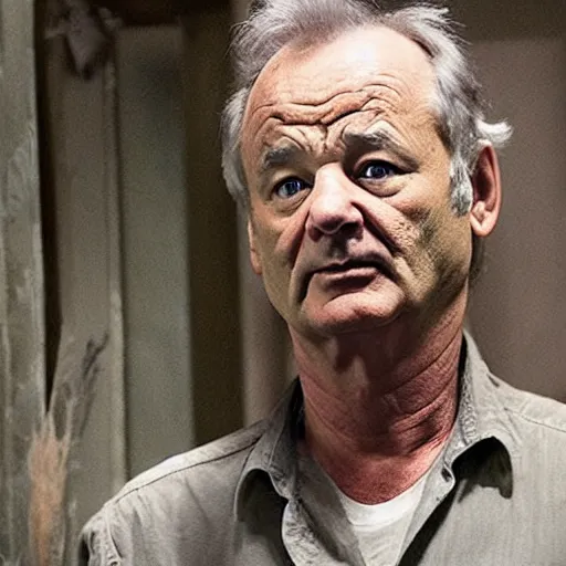 Image similar to bill murray in walking dead