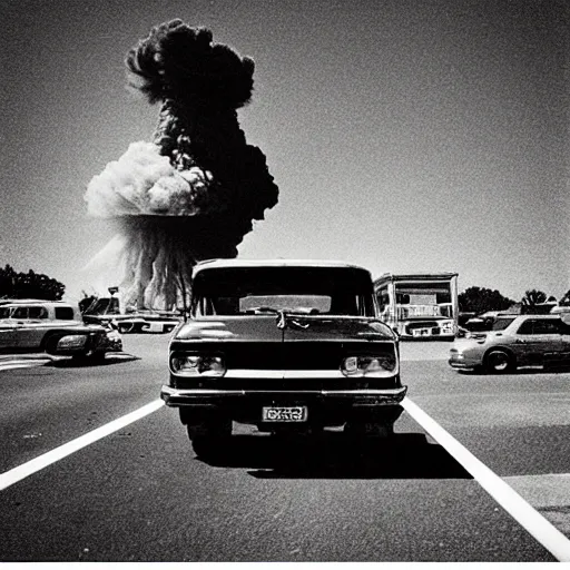 Prompt: “nuclear explosion, in style of william eggleston”