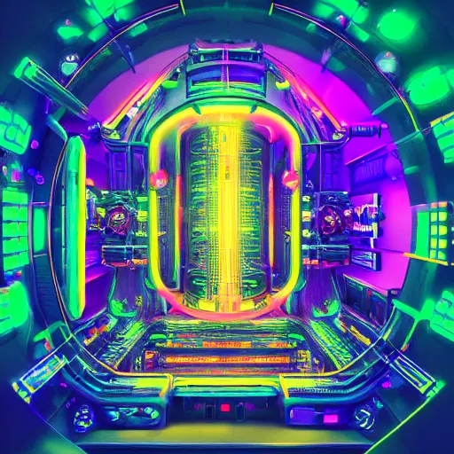 Image similar to album art, album is called tripmachine, tripmachine, photo of a huge futuristic steampunk machinery like inside a computer, 8 k, fluorescent colors, halluzinogenic, multicolored, exaggerated detailed, front shot, 3 d render, octane