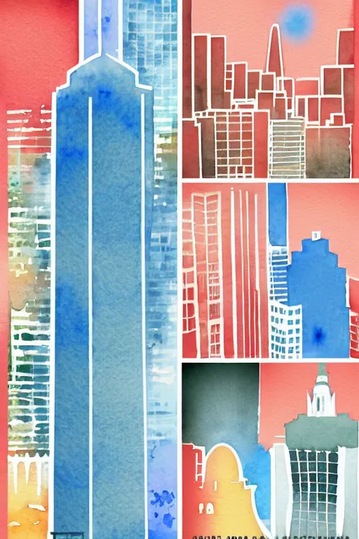 Image similar to minimalist watercolor art of buenos aires, illustration, vector art