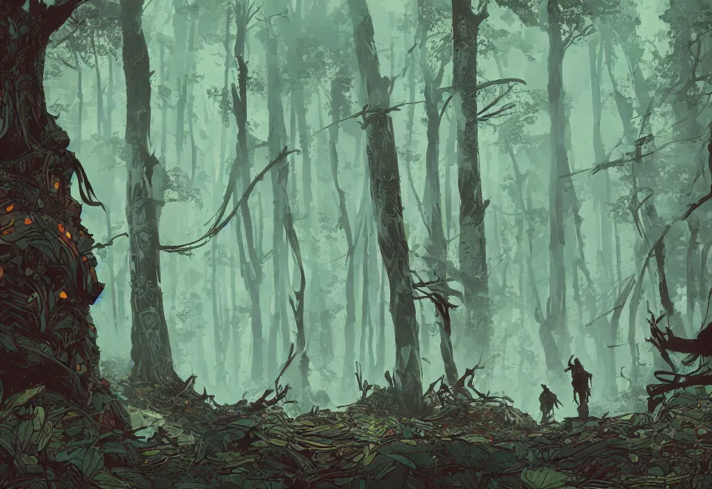 Prompt: handmade illustration of the Sherwood forest, line art, ink, heavy brushstrokes, watercolor by Kilian Eng and by Jake Parker, winning-award masterpiece, fantastic, octane render, 8K HD Resolution, High quality image