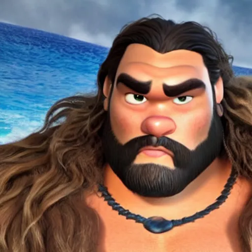 Image similar to Jason momoa As seen in Pixar animated movie up 4K quality super realistic