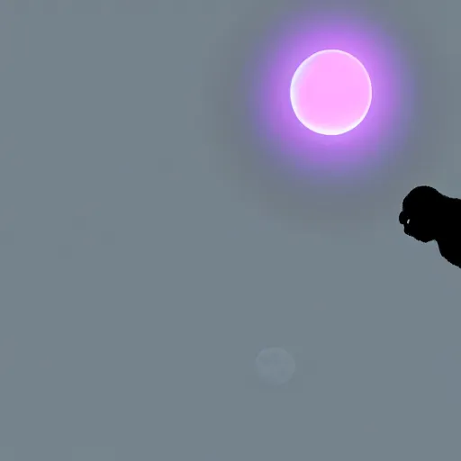 Image similar to a giant gorilla charging a purple tinted spirit bomb, a full moon in the background, cell shaded