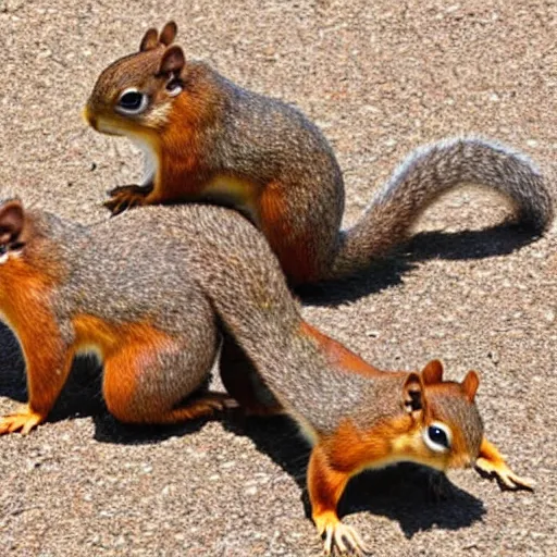 Image similar to splooting squirrels