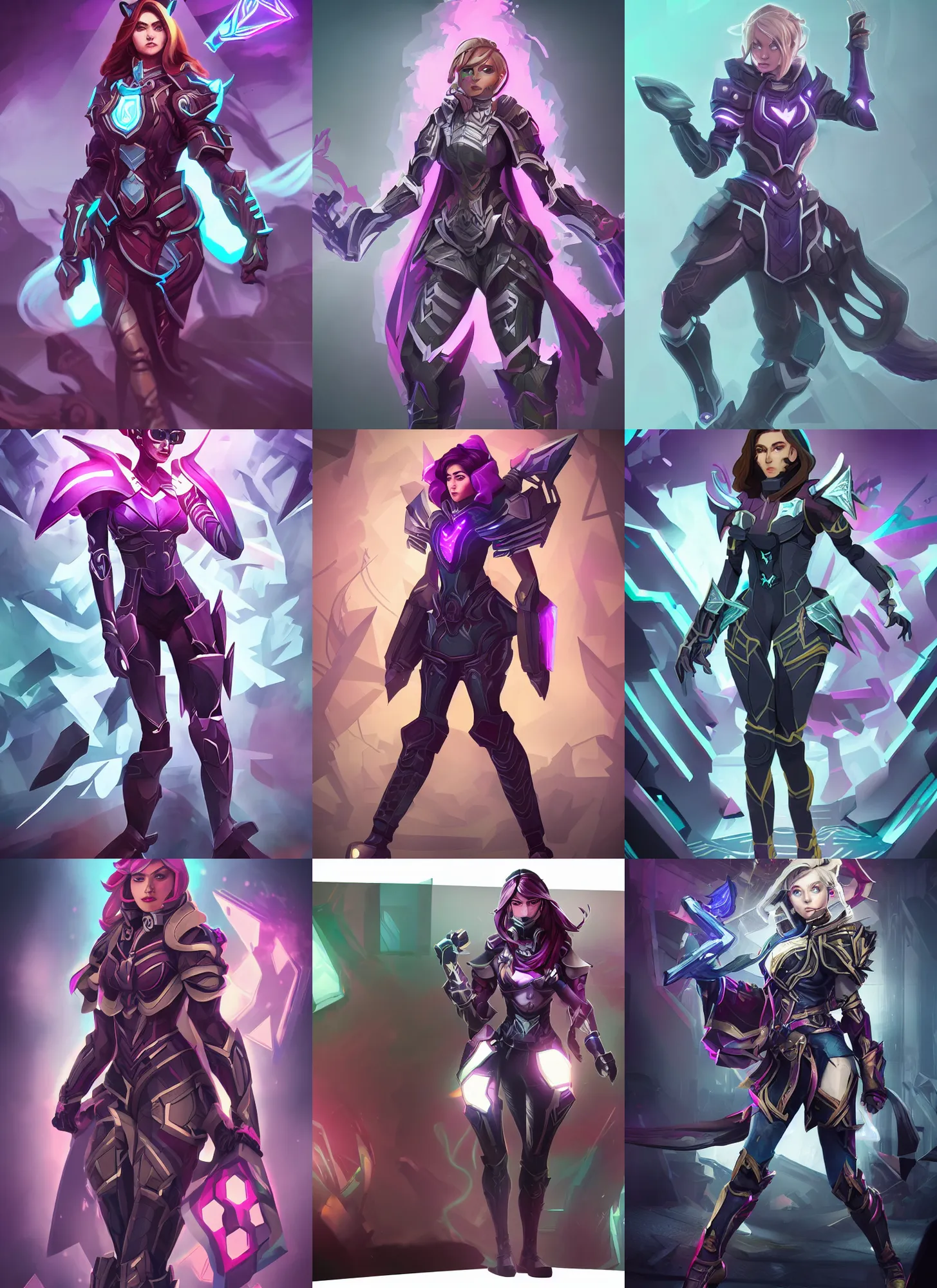 Prompt: hyper detailed ultra sharp full body character portrait of a woman wearing hextech armor, in the style of arcane tv show, muted colors, action pose, cinematic lighting, good value control