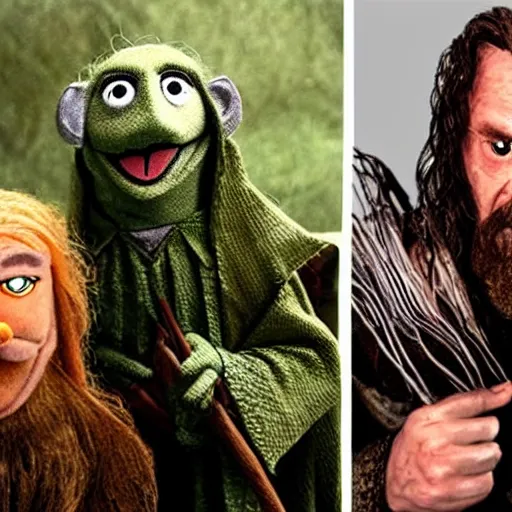 Image similar to lotr cast as muppets