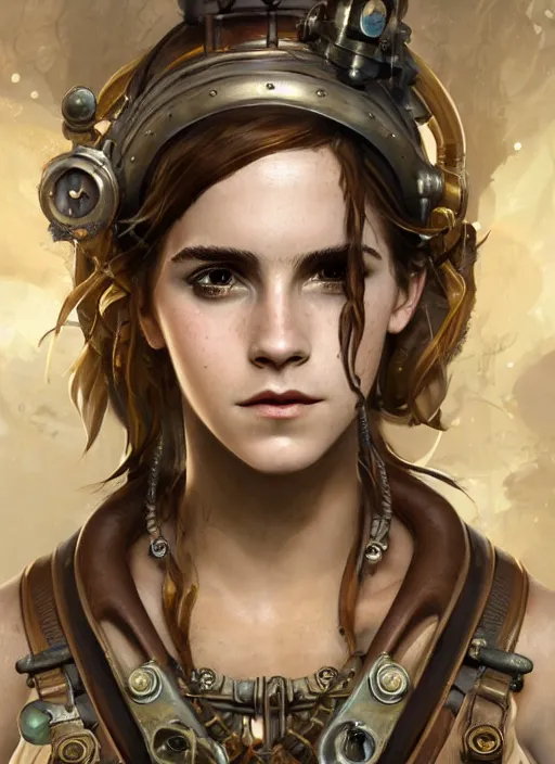 Prompt: underwater steampunk pirate biopunk portrait of emma watson, hyper detailed, digital art, cinematic lighting, studio quality, smooth render, unreal engine 5, octane rendered, art style by klimt and nixeu and ian sprigger and wlop and krenz cushart.