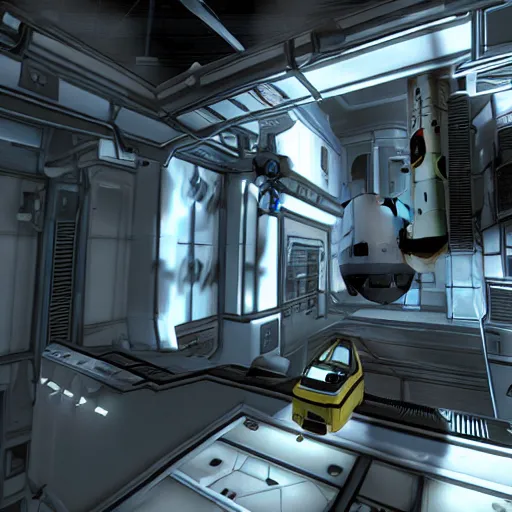 Image similar to GLaDOS, Screenshot from Portal 2