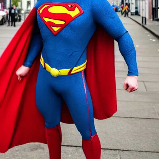 Image similar to A portrait still of superman in Dublin City Ireland