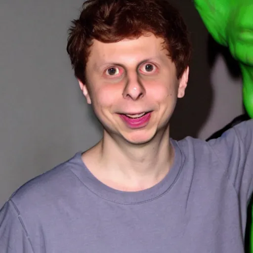 Prompt: Michael Cera is The Hulk