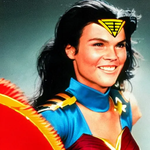 Prompt: Xuxa meneguel as wonder woman