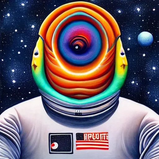 Image similar to psychedelic astronaut attaining enlightenment in the style of octavio ocampo naoto hattori, cg society, trending on artstation, award winning