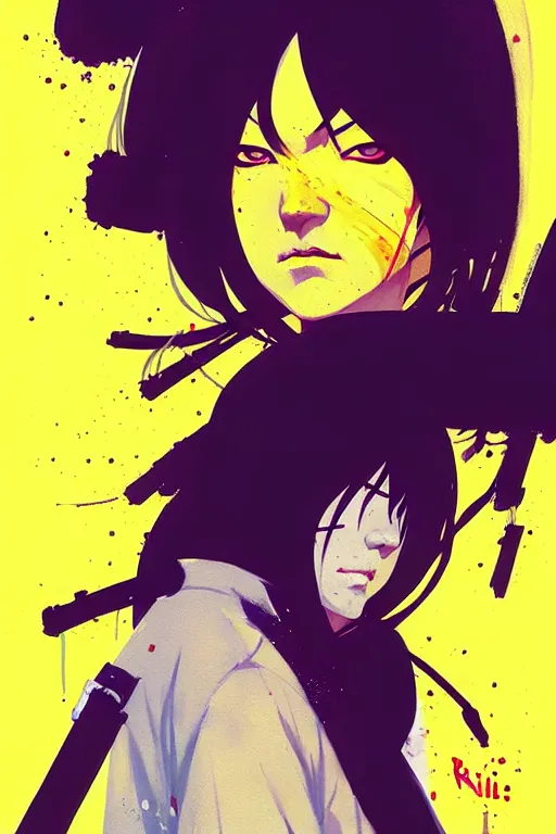 Image similar to a ultradetailed painting of kill bill by conrad roset, greg rutkowski and makoto shinkai trending on artstation