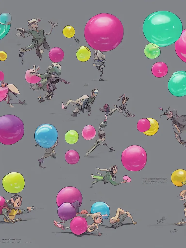 Image similar to bubble gum by disney concept artists, blunt borders, rule of thirds