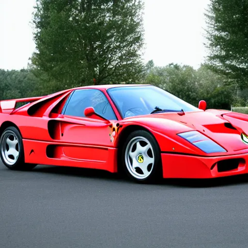 Image similar to Ferrari F40 if it were manufactured in the 2006 production year, 2006 Ferrari F40, wide angle exterior 2006