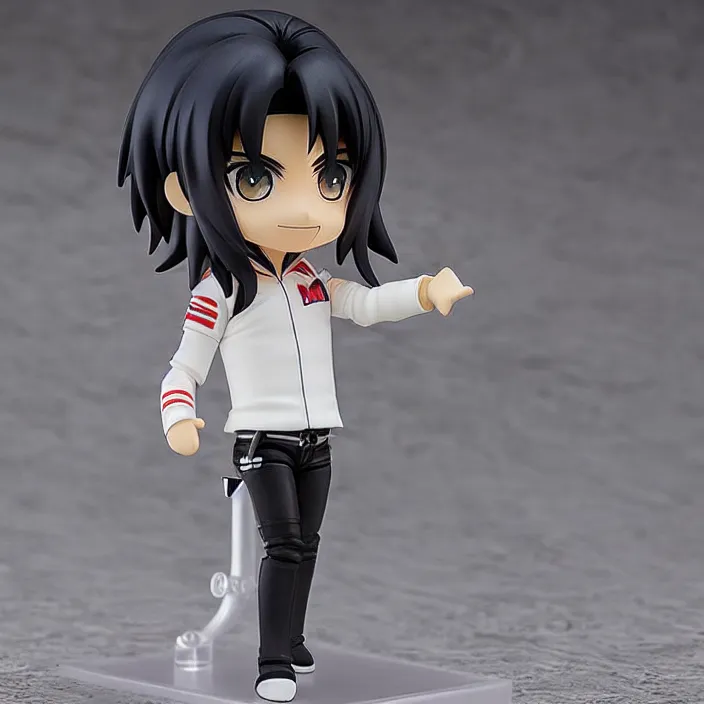 Prompt: an anime nendoroid of michael jackson, figurine, detailed product photo