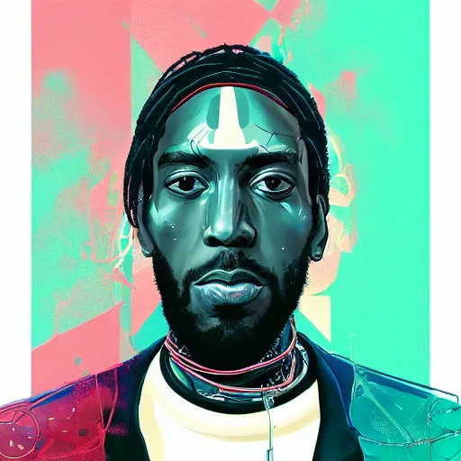 Prompt: a cybernetically enhanced portrait of kawhi leonard by conrad roset, hyperdetailed, cyberpunk, cool, trending on artstation