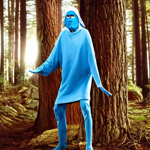 Image similar to uhd candid photo of cosmic beavis as cornholio in the forest, uhd, photorealistic, correct face, photo by annie leibowitz