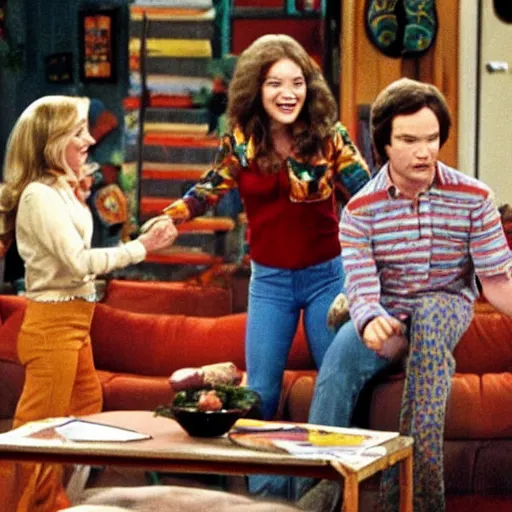 Prompt: high quality still of That 70s Show