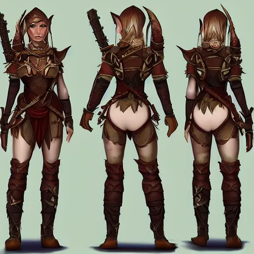 character outfit concept of fantasy female elf ranger, | Stable Diffusion |  OpenArt