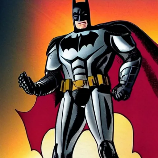 Image similar to batman in iron man armor