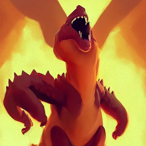 Prompt: Charmeleon digital Art, Greg rutkowski, Trending artstation,cinematic