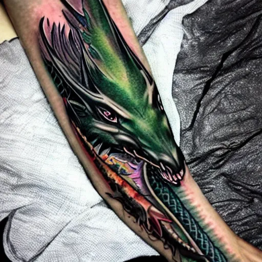 George Burchett Dragon by Leif Hansen: TattooNOW