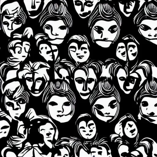 Image similar to outline of faces, wallpaper