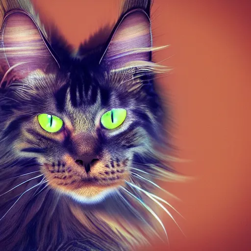 Prompt: Maine Coon cat in space. Photorealistic. 8k.