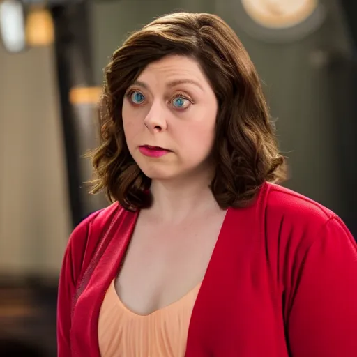 Prompt: rachel bloom dressed like the lady from that cookie wrapper in the trash, ultra detailed, 8 k resolution, ultrarealistic