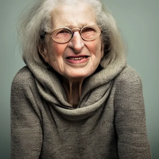 Image similar to portrait photography of happy 8 0 years old women by annie leibovitz, deep emotions, perfect facial symmetry, dim volumetric cinematic lighting, 8 k, post - processing, extremely hyper - detailed, intricate, epic composition, masterpiece, stunning,