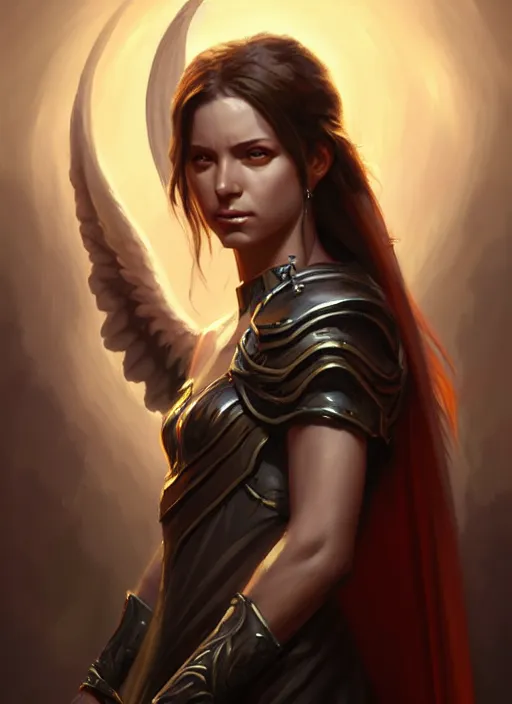 Image similar to a _ fantasy _ style _ portrait _ painting _ of angel, rpg dnd oil _ painting _ unreal _ 5 _ daz. _ rpg _ portrait _ extremely _ detailed _ artgerm _ greg _ rutkowski _ greg