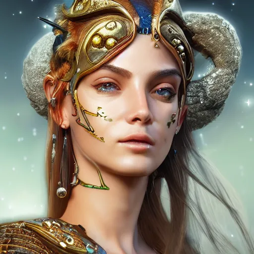 Image similar to highly detailed close up portrait of Artemis, goddess of the hunt and the moon, cinematic lightning, bright colors, intricate, masterpiece, photorealistic, hiperrealistic, sharp focus, high contrast, Artstation HQ, DeviantArt trending, 4k UHD, Unreal Engine 5