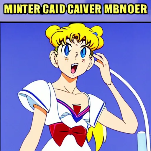 Prompt: sailor moon in a laboratory curing cancer