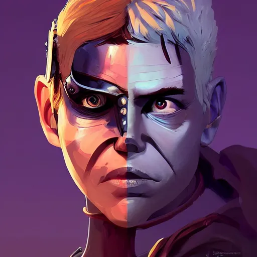 Image similar to face icon stylized minimalist mad max beyond thunderdome, loftis, cory behance hd by jesper ejsing, by rhads, makoto shinkai and lois van baarle, ilya kuvshinov, rossdraws global illumination