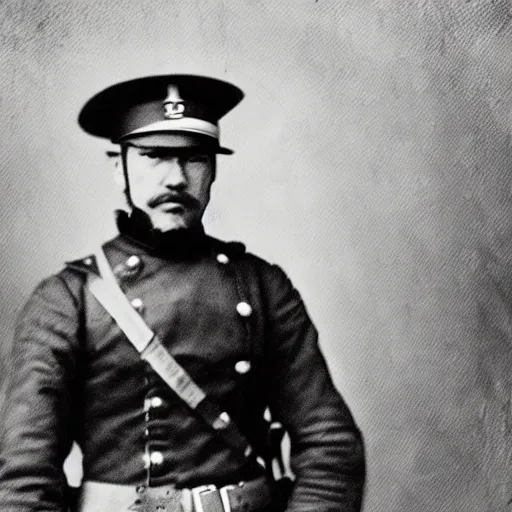 Prompt: civil war photograph of yoshi