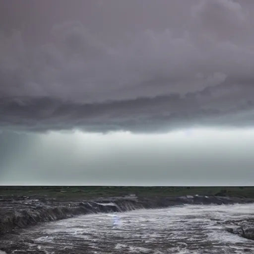 Image similar to a storm over the horizon