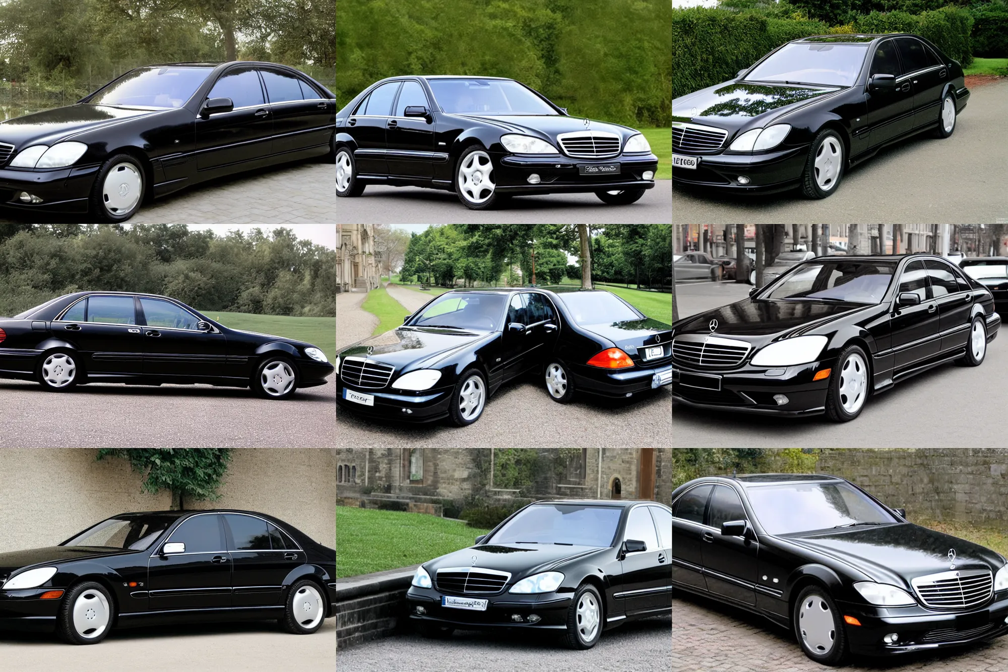 Prompt: black mercedes - benz s 1 9 9 8 - 2 0 0 5