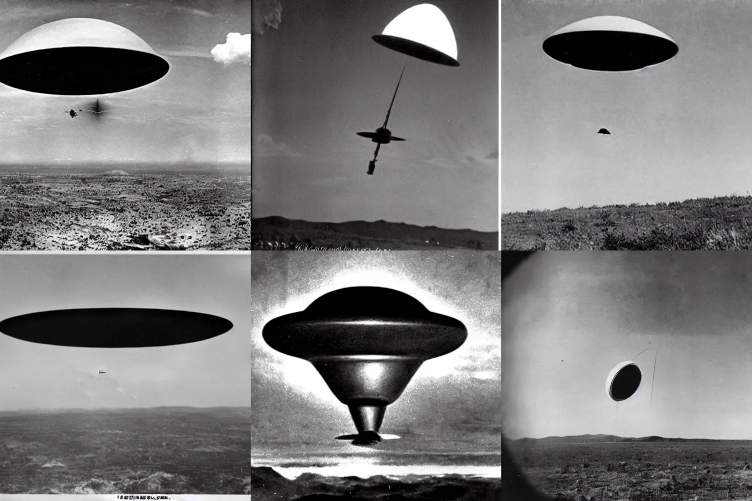 Prompt: ufo caught on camera (1945)