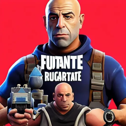 Prompt: joe rogan in fortnite