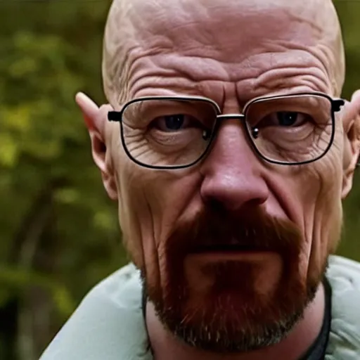 Prompt: Walter White in stranger things, hyper realistic, lost footage,