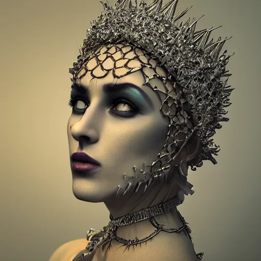 Image similar to queen of sorrow, 4 k, intricate, jaw dropping, gorgeous, surreal, octane render